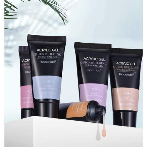 30g UV Builder Nail Acrylic Poly Pink Clear Purple LED Builder Gel Tips Slip Quick Nail Extension Gel Nail Polish