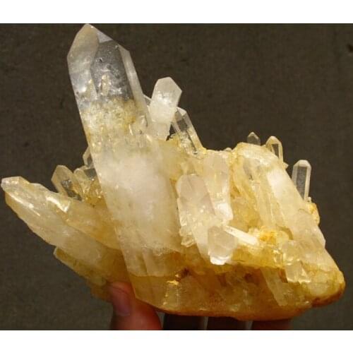 630g clear natural rock quartz crystal cluster original