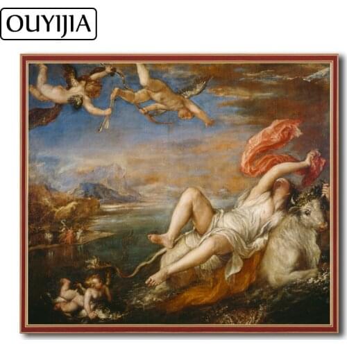 OUYIJIA 5D DIY Diamond Painting European Oil Tizian Home Decoration Embroidery Diamond Full Squar Mosaic Rhinestone Cross Stitch