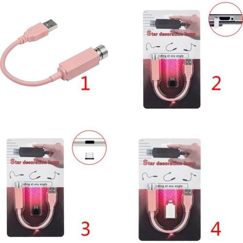 USB Car Accessories Interior Atmosphere Star Sky Lamp Ambient Star Night Lights