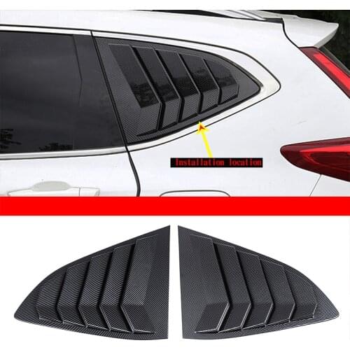 ABS Carbon Fiber Car Styling 2 Pcs Rear Window Triangle Blinds For Honda CR-V 2017 2018 2019 Exterior Details Car Accessories