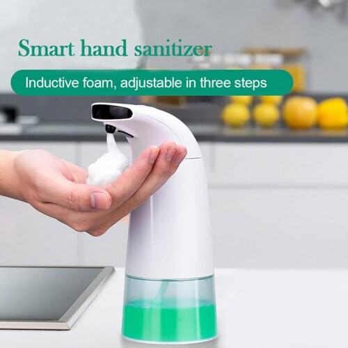 Behogar Soap Dispenser Touchless Infrared Sensor Battery Operated Automatic Foaming Hand Soap Dispenser for Home Office Hotel