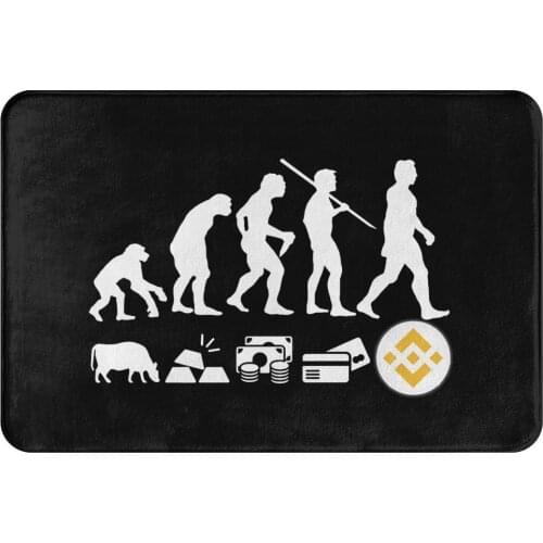 Binance Coin Crypto Miners Bath Non-Slip Carpet Evolution Of Money BNB Bedroom Mat Welcome Doormat Floor Decor Rug