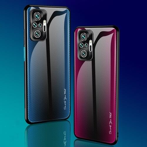 For Xiaomi Redmi Note 10 Pro Max Case Luxury Hard Tempered glass Gradient protective back cover case for xiaomi redmi note10 10S