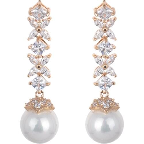 Hot Sale Wholesale Price Charm Jewelry Freshwater Pearl Earring Wedding Gifts Dangle Earrings GLE2953