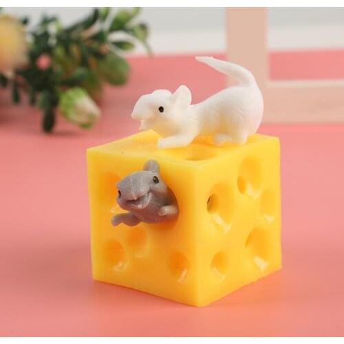 Mouse And Cheese Toy Sloth Hide And Seek Stress Relief 2 Toy Toys Cheese Fidget And Stressbusting Figures Squishable Block F3W4