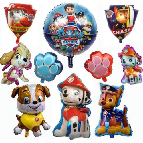Paw Patrol Toys Balloons Figure Skye Chase Marshall Dog Paw Foil Balloon Boys Girls Birthday Party Room Deco Gifts For Children