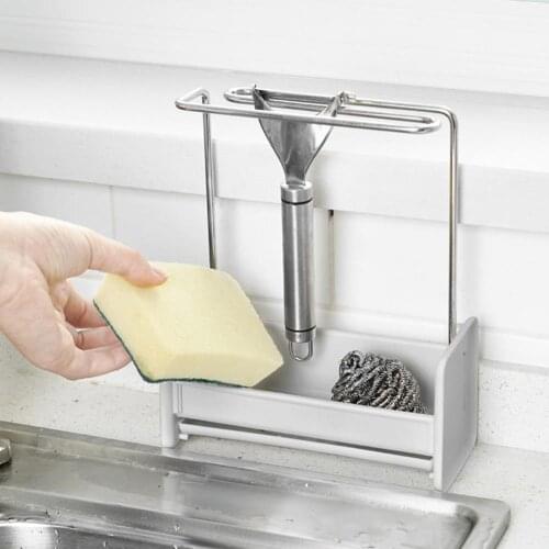Kitchen Finishing Storage Rack Dishwashing Cloth Rag Bracket Towel Rack Sponge Drain Rack