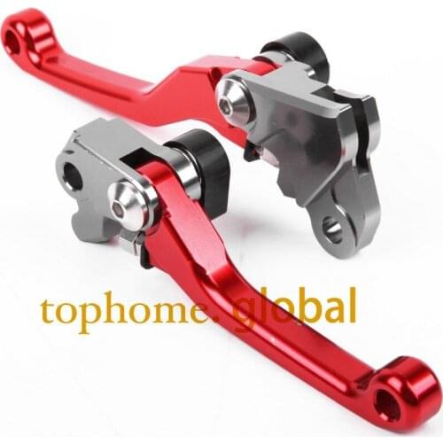 Hot one pair CNC Pivot Dirttbike Brake Clutch Levers For Honda CRF230F 2003-2009 2004 2005 2006 2007 2008 Red
