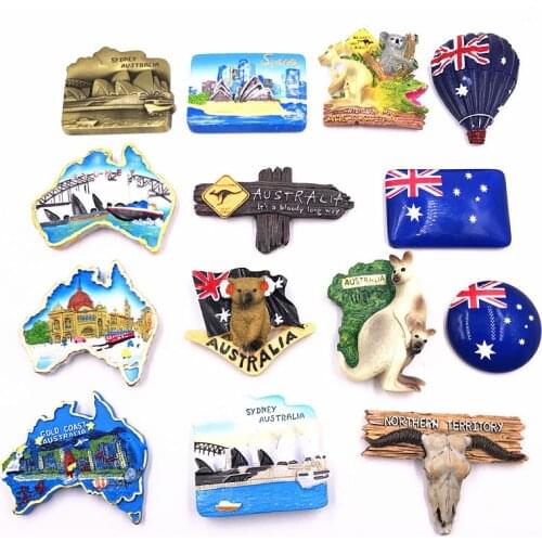 Sydney Australia Melbourne Kangaroo magnetic world tourism souvenir 3D Sydney Koala Opera House fridge magnets collection gifts