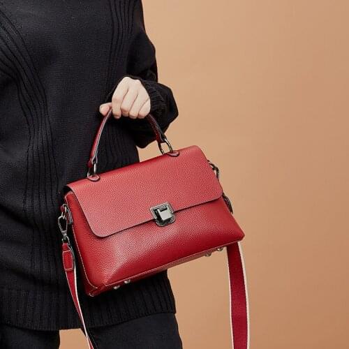 Fashion Simply Genuine Leather Crossbody Bags For Women 2021 New Solid Color Shoulder Messenger Bag Lady Hand Bag Small Handbags