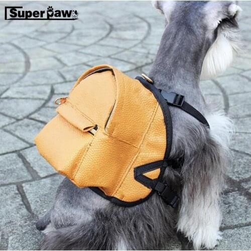 Fashion Pet Dog PU Leather backpack Pets Bag Adjustable Cute Bags For Puppy Small Medium Dogs Schnauzer French Bulldog LYB01
