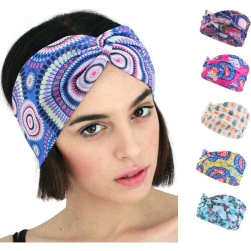 New Bohemian Style Print Headband for Women Twist Hair Band Salon Make Up Hair Wrap Headwear Turban Lady Hair Accessories