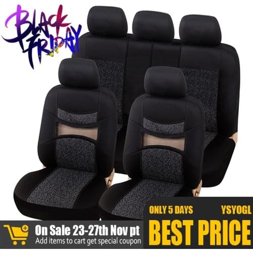 Fashion 9PCS Universal 3 Color Hollow Breathable Car Seat Cover Four Seasons Polyester Seat Cover Fit for Most Car Seat Covers