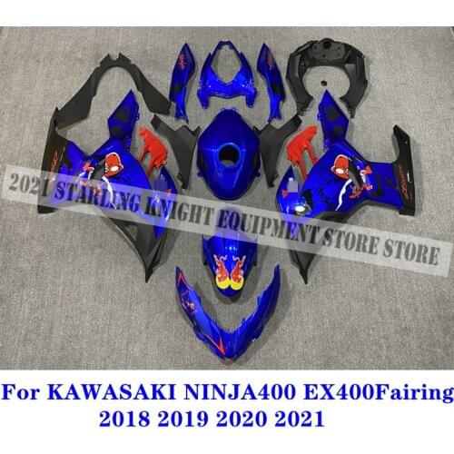 For Kawasaki NINJA 400 NINJA400 2018 2019 2020 2021 body blue Fairings Halloween special new ABS motorcycle overall fairing kit