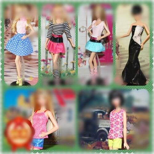 30cm Doll Dress Fashion Clothes handmade outfit For Barbie Doll Accessories Baby Toys Best Girl' Gift