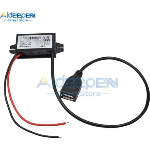 12V 24V to 5V 24W Buck Step Down Power Supply module For cars QC2.0 3.0 Fast Charging Waterproof Power Supply Voltage Regulator