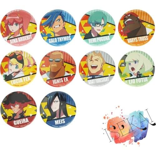 PROMARE Anime Badge Galo Thymos Aina Ardebit Remi Puguna Lio Fotia Lucia Fex Ignis Ex Kray Foresigh Metal Badge Brooch Pins