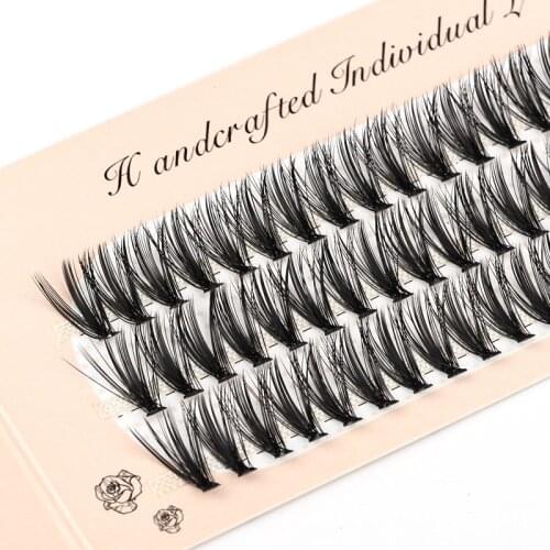 New 60 Clusters/box Cluster eyelashes thick 10/20/30D Individual eyelash extension lash bunches professional fake lashes makeup