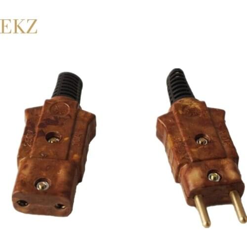 Factory Outlet 40A Pair Bakelite Plug Female Male Connector Stage Light Plug Pro Lighting 2 Round PIN Rewireable Socket Plug Set