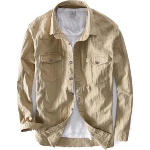 Men Shirt 100% Cotton Long Sleeves Bottoming Shirt Slim High Quality 3XL