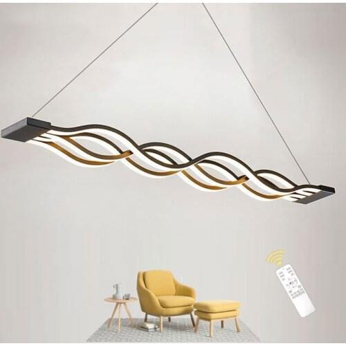 Modern Simple Hanging LED Fixture Chandeliers Black White Lamp For Home Living Dining Room Kitchen Lighting Decoration Luminaire