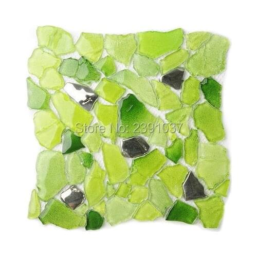 Mediterranean Sea Style Glass mosaic tiles 1BOX(22sheets) iridescent bathroom porcelain tiles sheet kitchen backsplash art deco