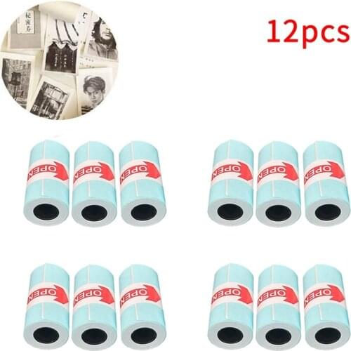 12 Rolls Sticker Thermal Paper 57mm x 30mm Self-Adhesive Thermal Printer for PAPERANG Printer Cash Register POS Receipt