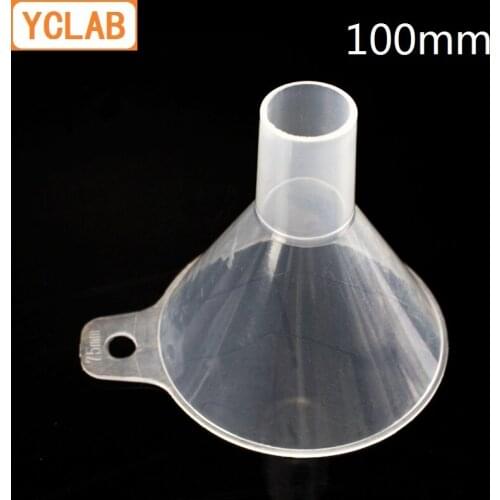 YCLAB 100mm Funnel PP Plastic Flat Head Polypropylene Laboratory Chemistry Equipment