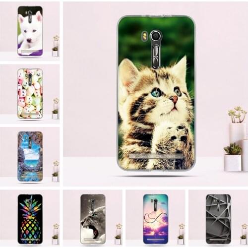 Back Cover For Asus ZenFone Go ZB551KL 5.5" Case Silicone TPU Phone Cases Ultra Thin Cute Cat 3D Pattern Shell Animal Fundas