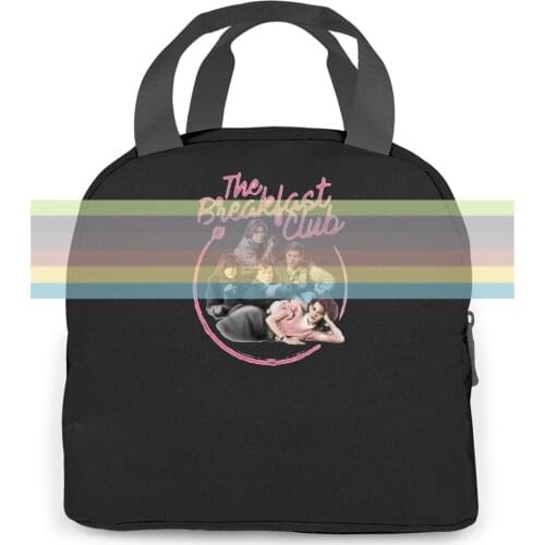 BREAKFAST CLUB AIRBRUSH WHITE adult Male Pre- women men Portable insulated lunch bag adult