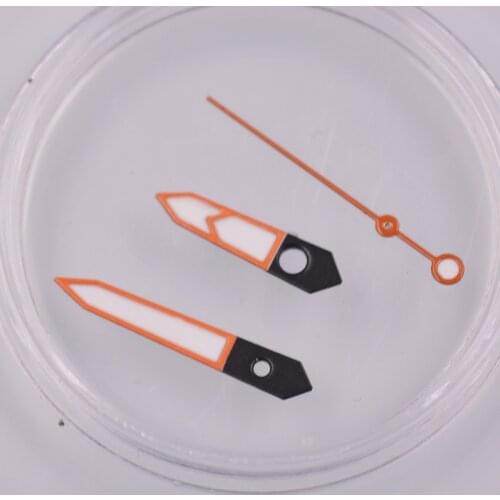 Green Luminous watch hand fit NH35 NH35A NH36A movement Orange edge watch hands