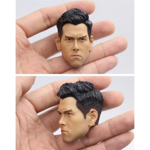 1/6 Soldier Puppet Peng Yuyan Head Sculpture Chinese Superstar Handsome Guy Kung Fu Macho Grandmaster Male Head For Collection
