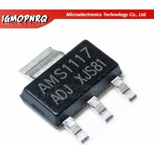100pcs AMS1117-ADJ AMS1117 1A SOT-223 Voltage Regulato new original