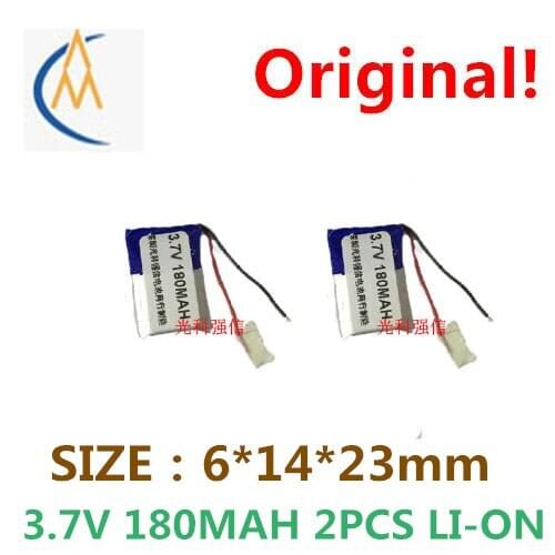 2PCS Polymer li-ion battery 3.7 V 601423 180 mah MP4 walkie-talkie/equipment/mini bluetooth headset 3 d glasses