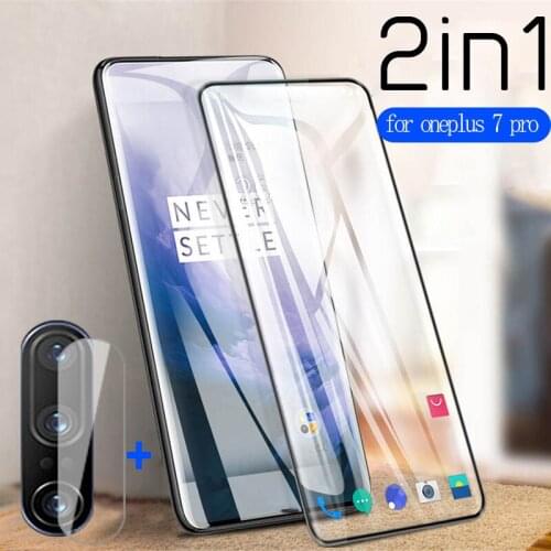 2in1 camera lens protective Glass For Oneplus 8 pro Tempered Glass Screen Protector Film For Oneplus 8pro 7pro One Plus 8 7 pro