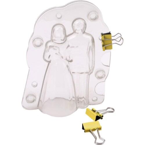 3D Plastic Bride & Groom Wedding Chocolate Mold DIY Handmade Cake Making Tool Cake Decorating Tools Molds