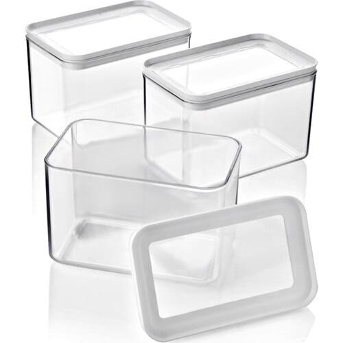 Queens Kitchen 3 Pcs 1750ML Acrylic Storage Container