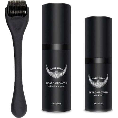 Beard Growth Oil Activator Serum Balm for Facial Hair Regrowth and Thickness for Bearded Men 100% Organic Beard Growth Serum