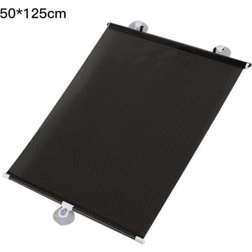 58x125cm Car Automatic Retract Sunshade Front Rear Side Interior Sunscreen Anti-Uv Heat Insulation Suction Cup Auto Accessories