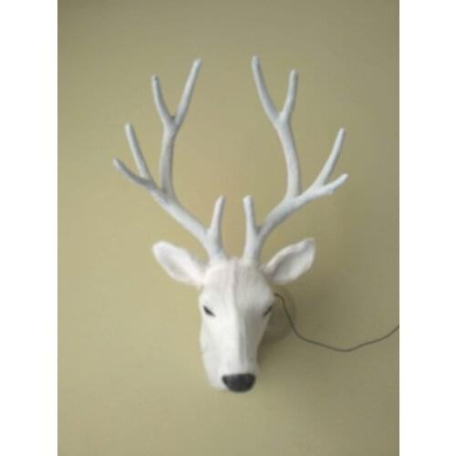 White simulation sika deer head model polyethylene&furs deer head wall pandent gift about 28x17cm 1248