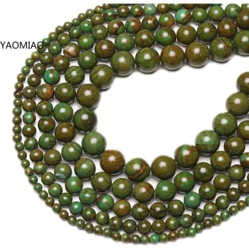 Natural Stone Green Phoenix Beads for Jewelry Making Round Loose Beads 6mm 8mm 10mm Pick Size