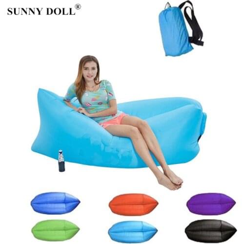 Fast Camping Inflatable Sofa Lazy Bag Ultralight Sleeping Bag Air Bed Inflatable Sofa Lounger Outdoor Beach Sofa Bed With Laybag