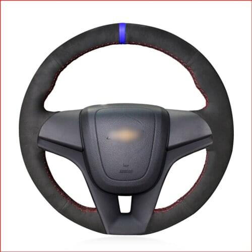 Black Suede Hand Sew Comfortable Soft Steering Wheel Cover for Chevrolet Cruze 2009-2014 Aveo 2011-2014 Orlando 2010-2015