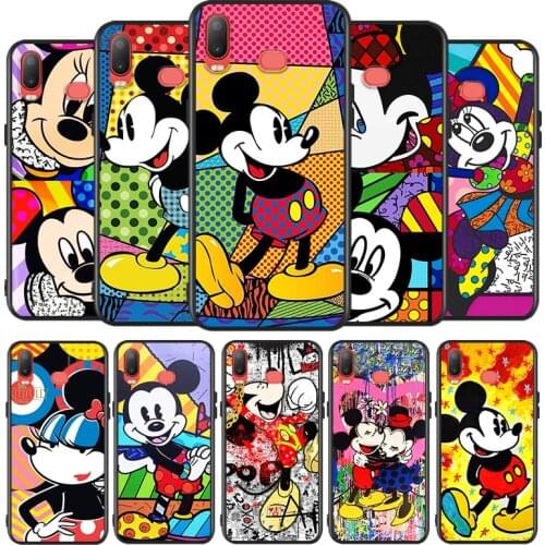 Color Disney Mickey for Samsung Galaxy A9 A8 Star A750 A7 A6 A5 A3 Plus 2018 2017 2016 Silicone Black Phone Case Soft Cover