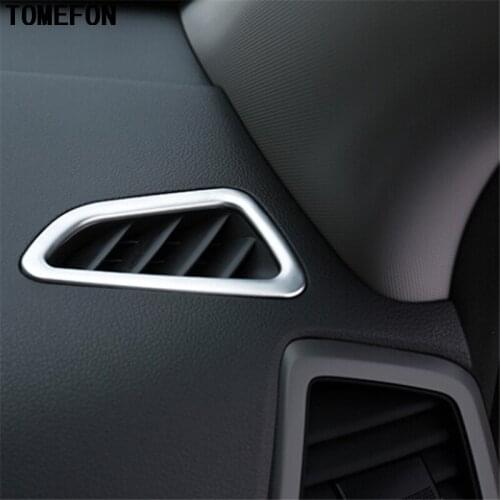 For Hyundai Tucson 2016 2017 Inner Air Conditional AC Vent Frame Decoration Matte ABS Chrome Car Trim Not Fit Right Hand Drive