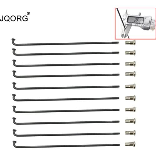 JQORG 12G E-bike Spokes Diameter 2.6mm ED Black Surface Electric Bicycle Motor Wheel Spokes And Nipples