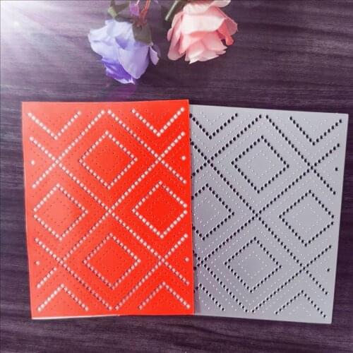 Plaid twill square diamond background Metal Cutting Dies for DIY Scrapbooking Album Paper Cards Decorative Crafts Embossing Die