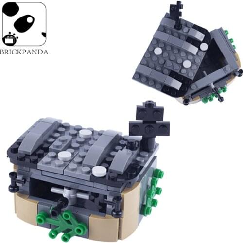 BRICKPANDA WW2 Soldiers Weapons Building Block Accessories Fort Figure Bricks Military Germany Blockhouse MOC Children Toys