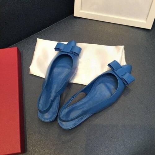 Summer Women Shoes Female Career Ladies Sandals Chaussure Pointed Toe Sandalias Low Heels Fashion Black Sandales Bow Knot